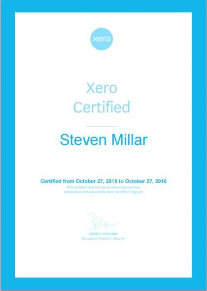 Xero Certificate